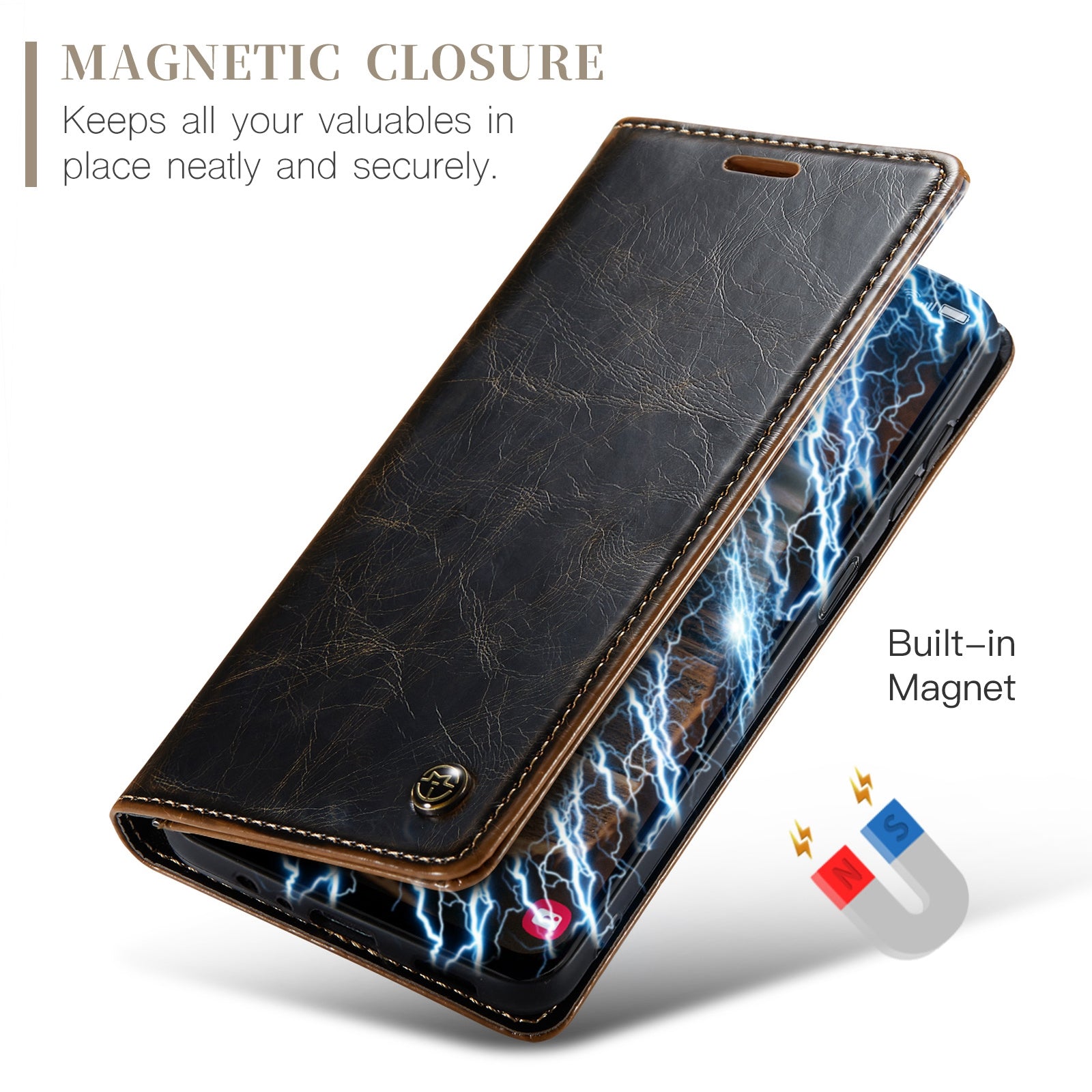 CASEME 003 Series For Samsung Galaxy A14 5G Waxy Texture PU Leather Cell Phone Cover Magnetic Auto-absorbed Phone Case Wallet Stand Shell CASEME 003 Series For Samsung Galaxy A14 5G Waxy Texture PU Leather Cell Phone Cover Magnetic Auto-absorbed Phone Case Wallet Stand Shell